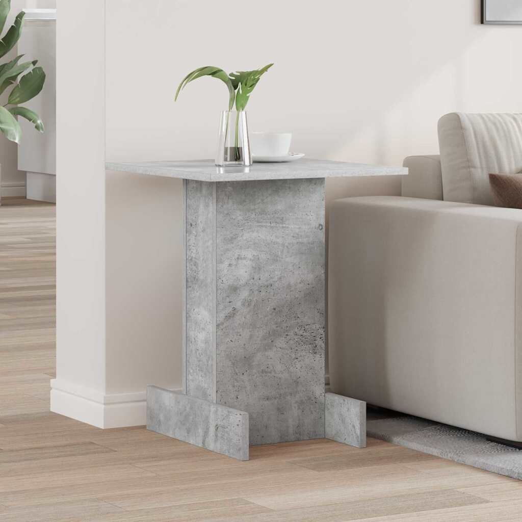 vidaXL Крайна масичка Циментено сиво 445 х 45 х 55 см