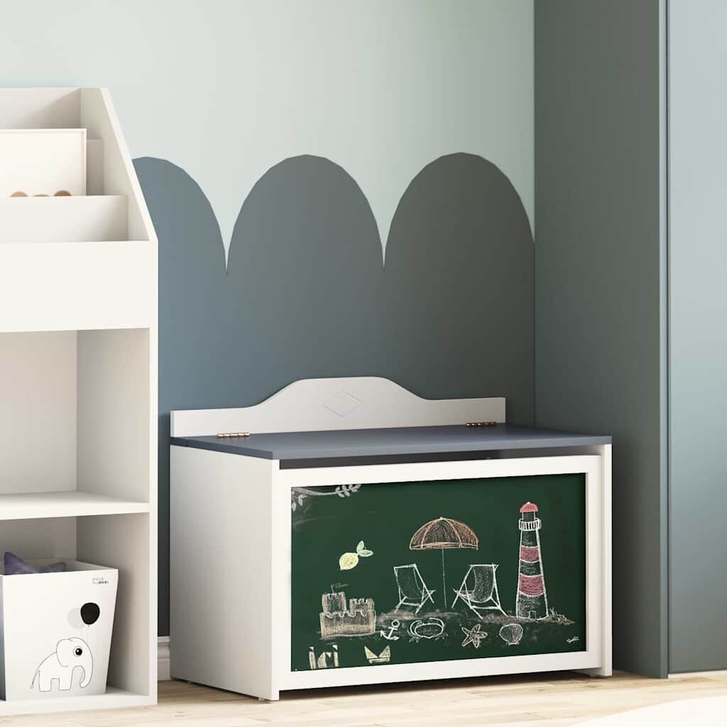 vidaXL Креативно съхранение за деца ROROS Сив и бял 73 x 40 x 55 см
