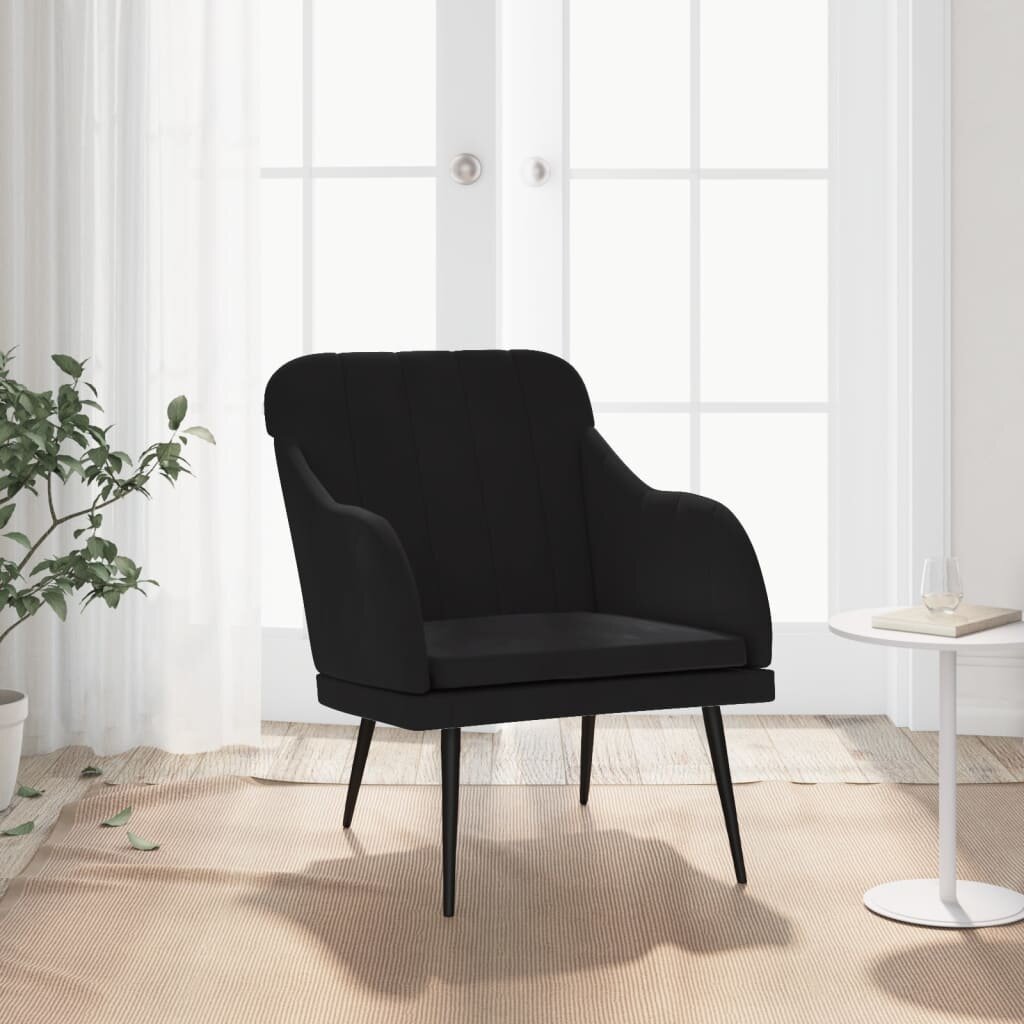 vidaXL Кресло черно 63x76x80 см кадифе