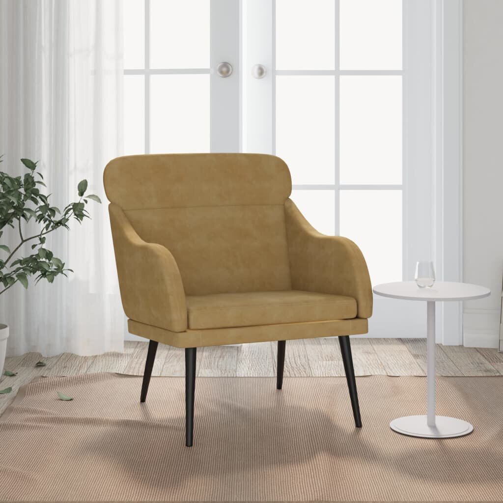 vidaXL Кресло кафяво 63x76x80 см кадифе
