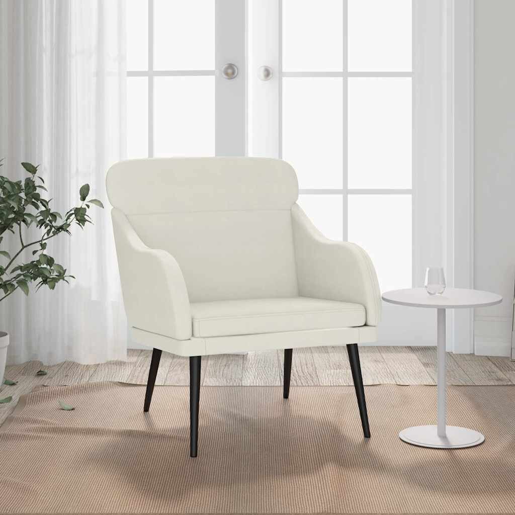vidaXL Кресло кремаво 63x76x80 см кадифе