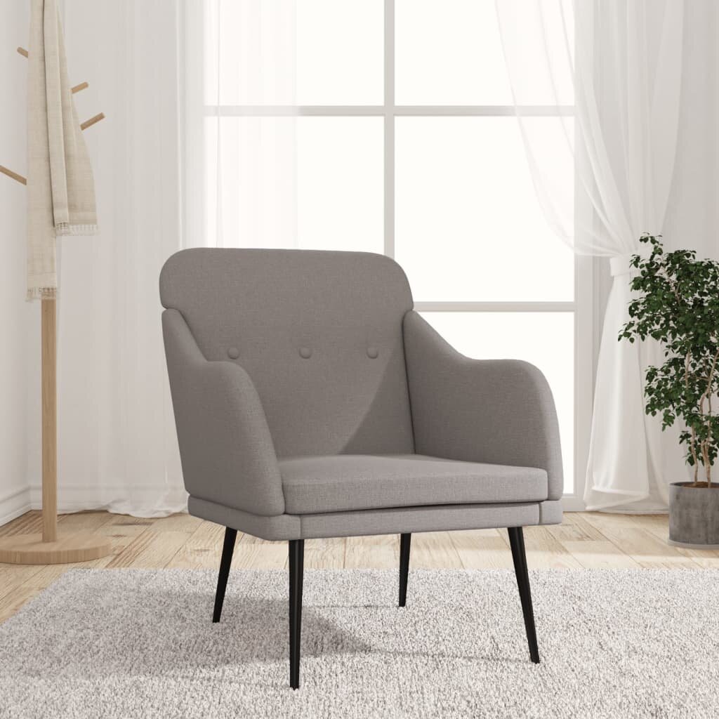 vidaXL Кресло таупе 63x76x80 см текстил