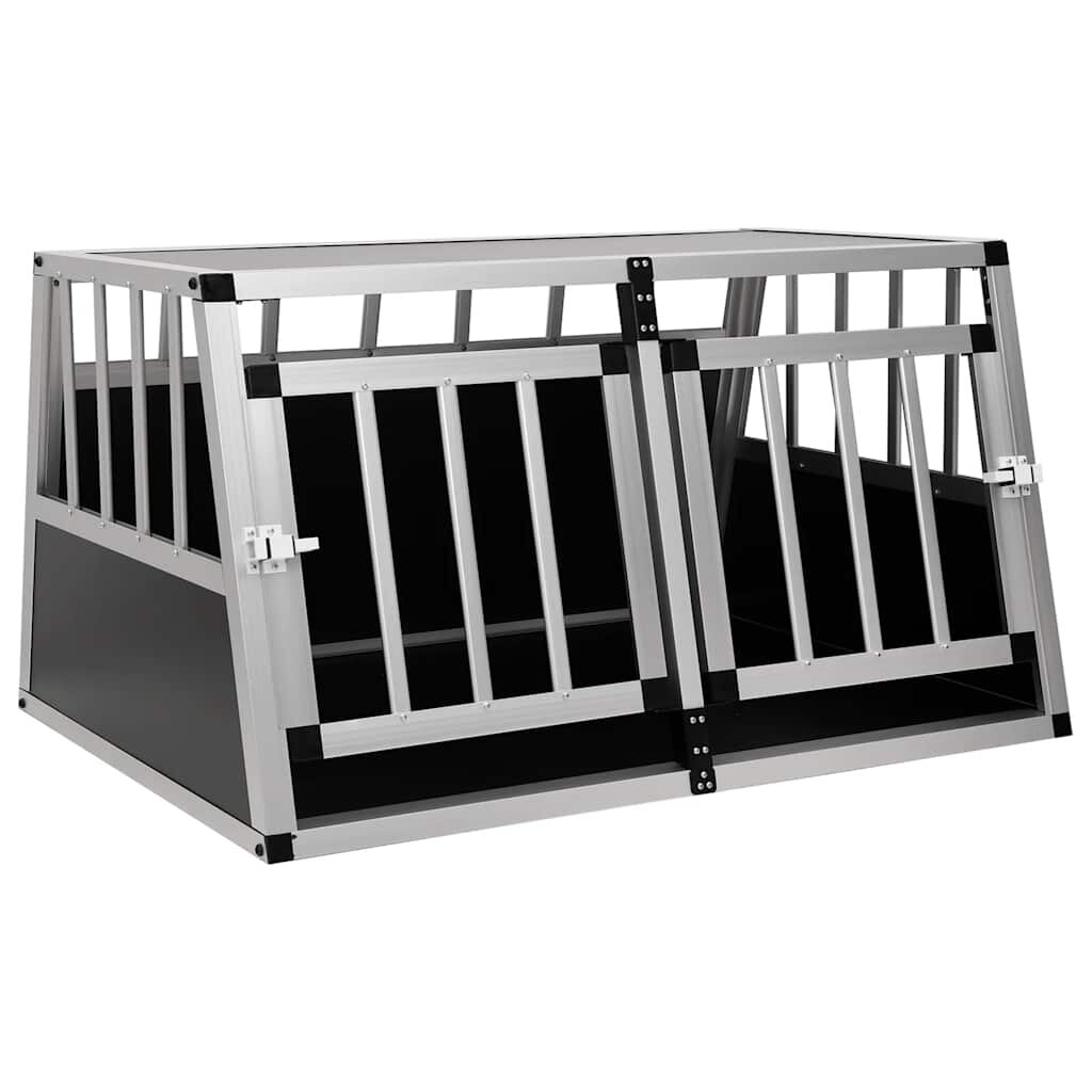 vidaXL Кучешка клетка с две врати 89x69x50 см