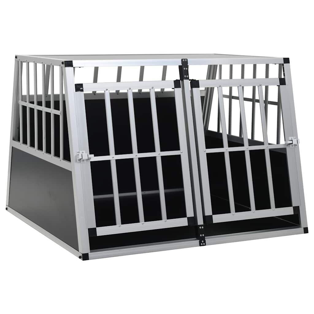vidaXL Кучешка клетка с две врати 94x88x69 см