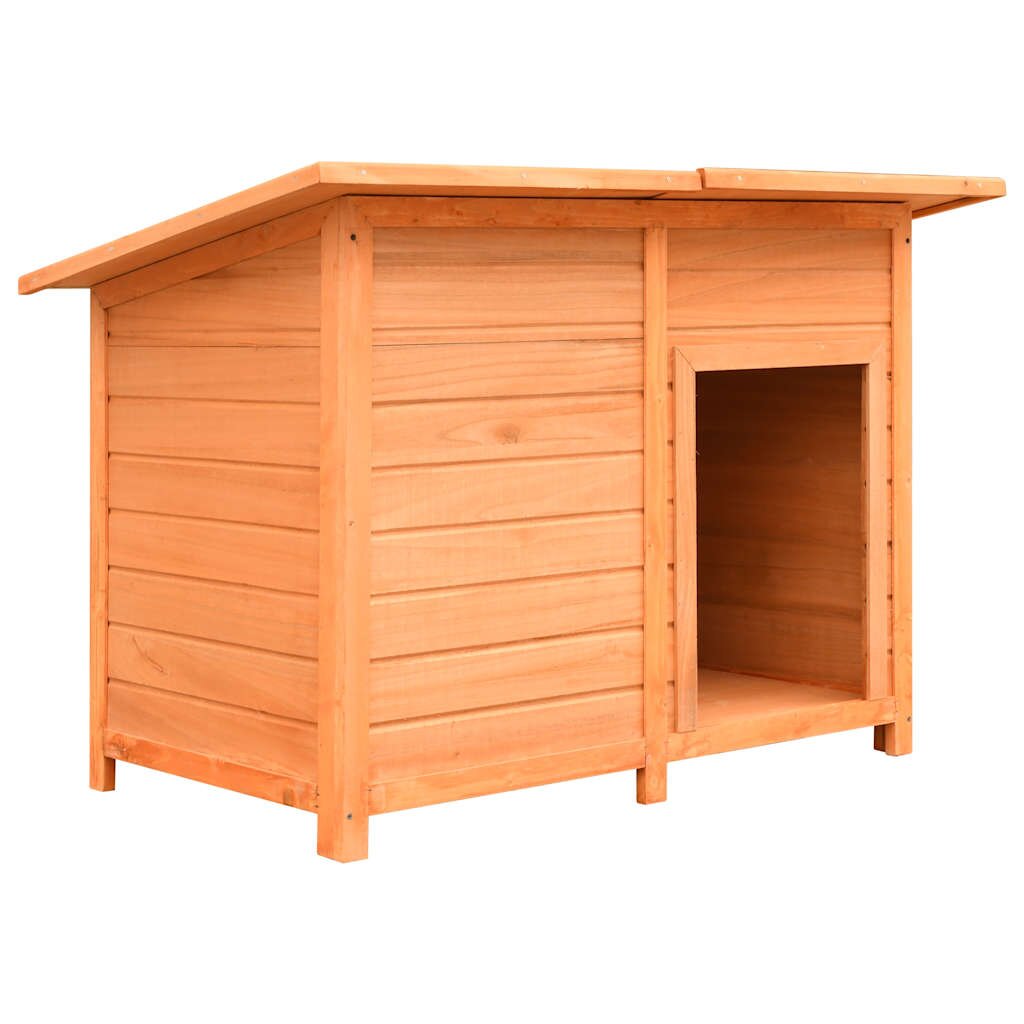 vidaXL Кучешка колиба чам и ела масив 120x77x86 см