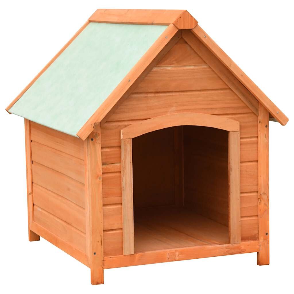 vidaXL Кучешка колиба чам и ела масив 72x85x82 см