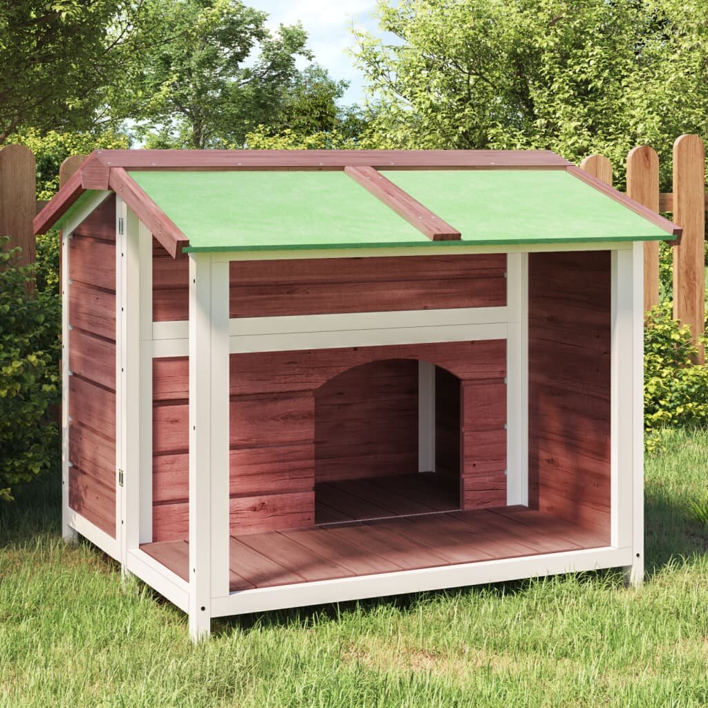 vidaXL Кучешка колиба мока 96x87x805 см бор масив