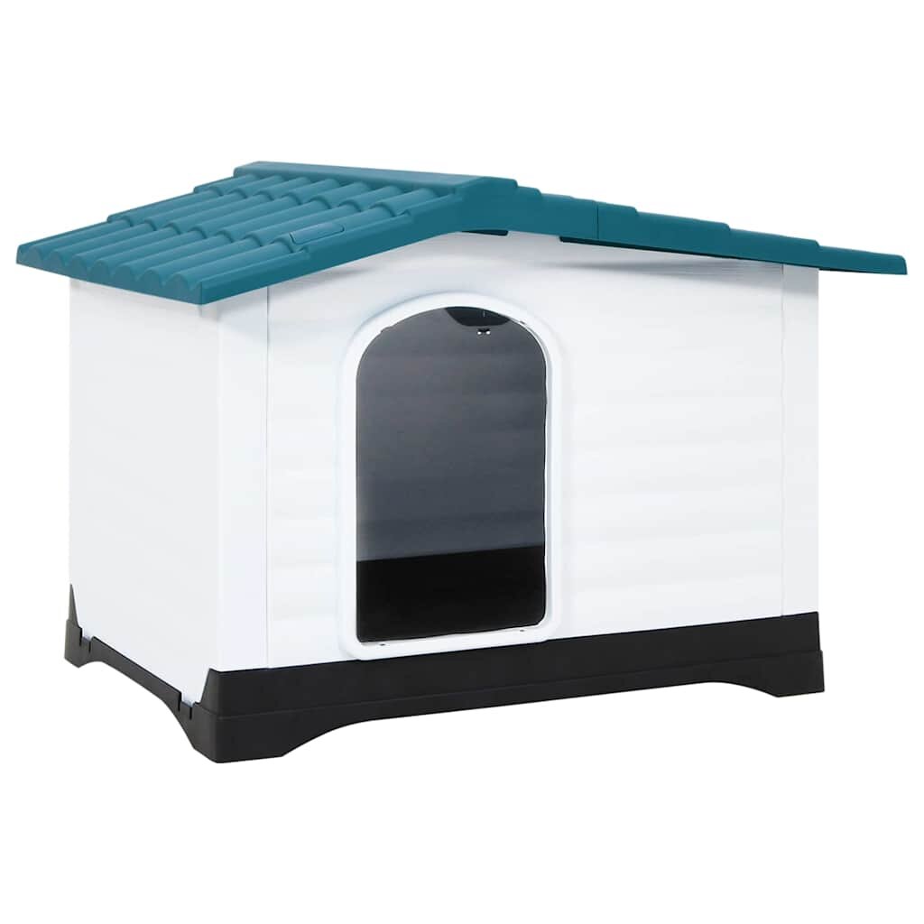 vidaXL Кучешка колиба синя 905x68x66 см полипропилен