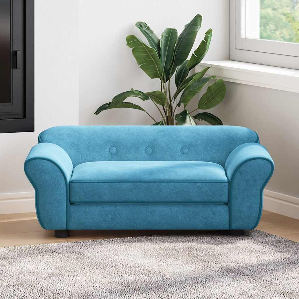 vidaXL Кучешки диван тюркоаз 72x45x30 см плюш