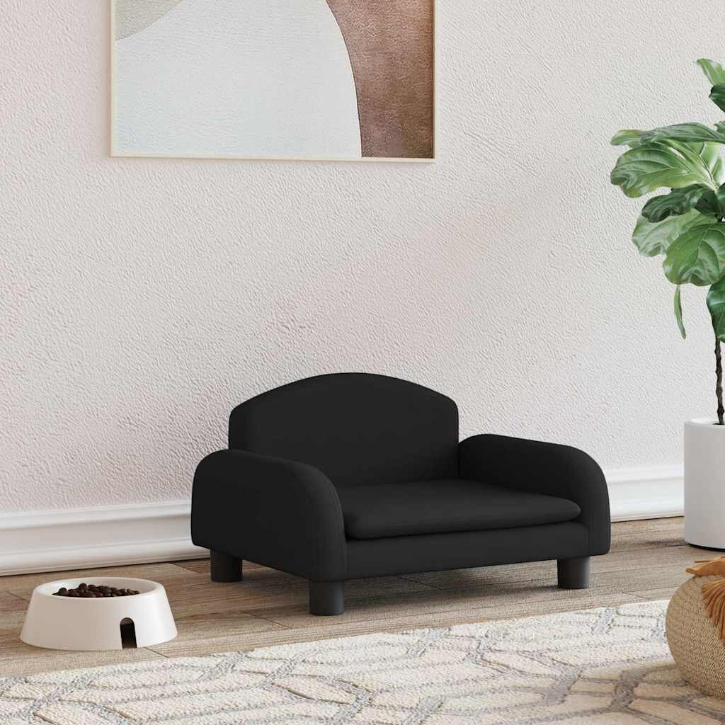 vidaXL Кучешко легло черно 50x40x30 см кадифе