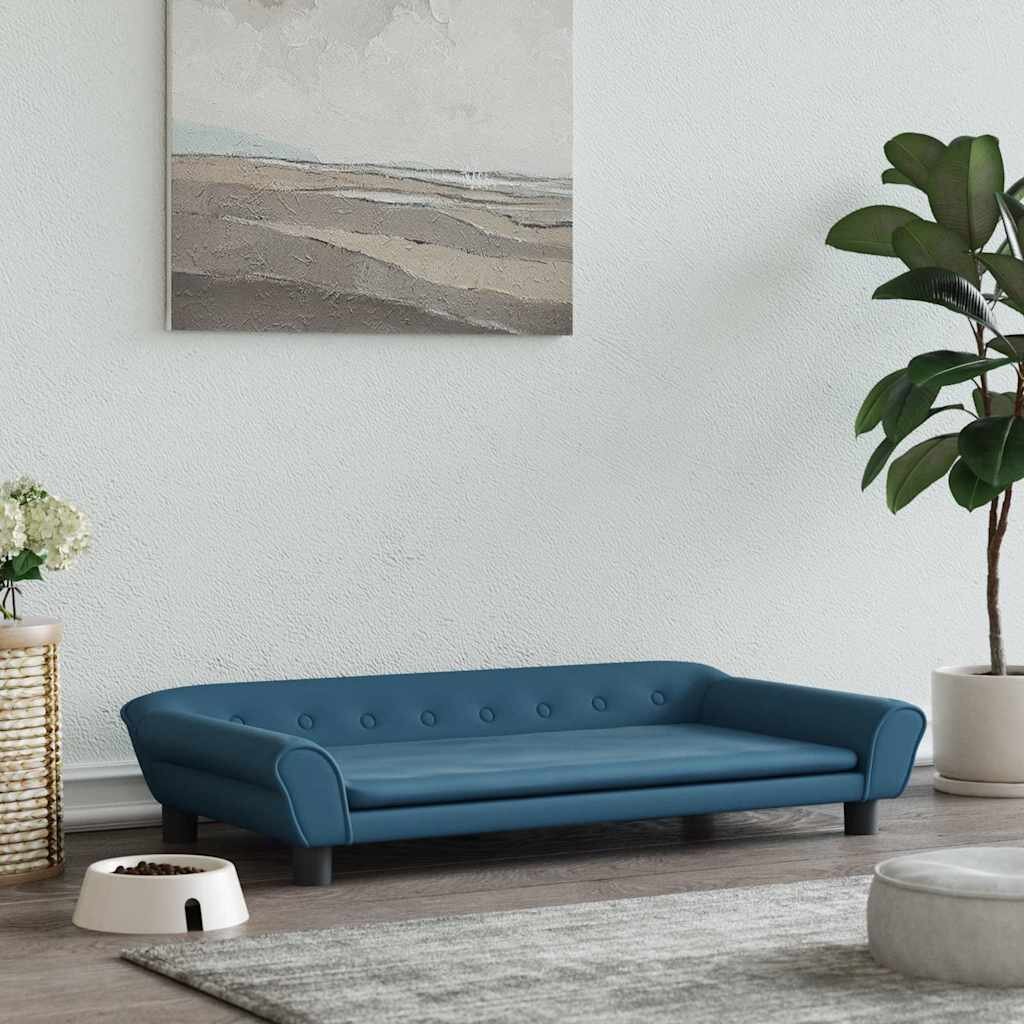 vidaXL Кучешко легло синьо 100x50x21 см кадифе
