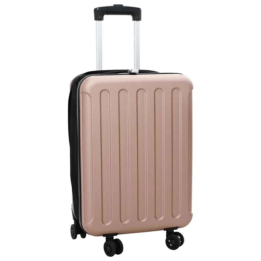 vidaXL Куфар Розово златисто 34 x 23 x 55.5 см ABS пластмаса