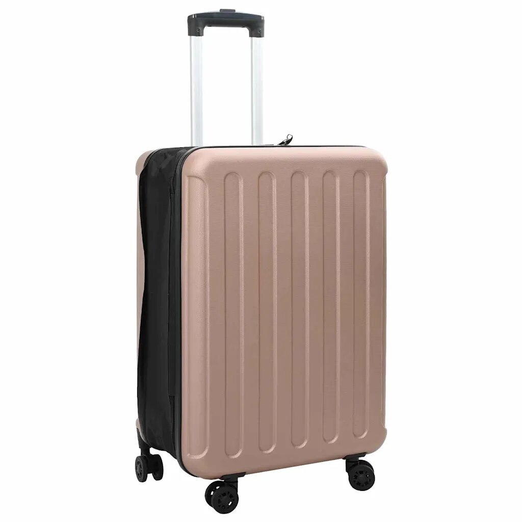 vidaXL Куфар Розово златисто 43 x 27 x 66 см ABS пластмаса
