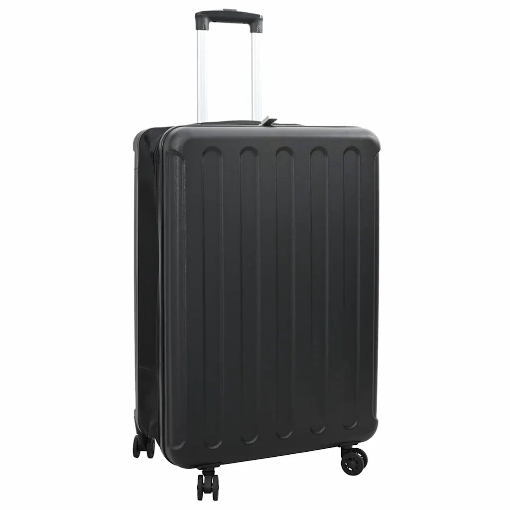 vidaXL Куфар с заключване Черно 50 x 30 x 76 см ABS пластмаса