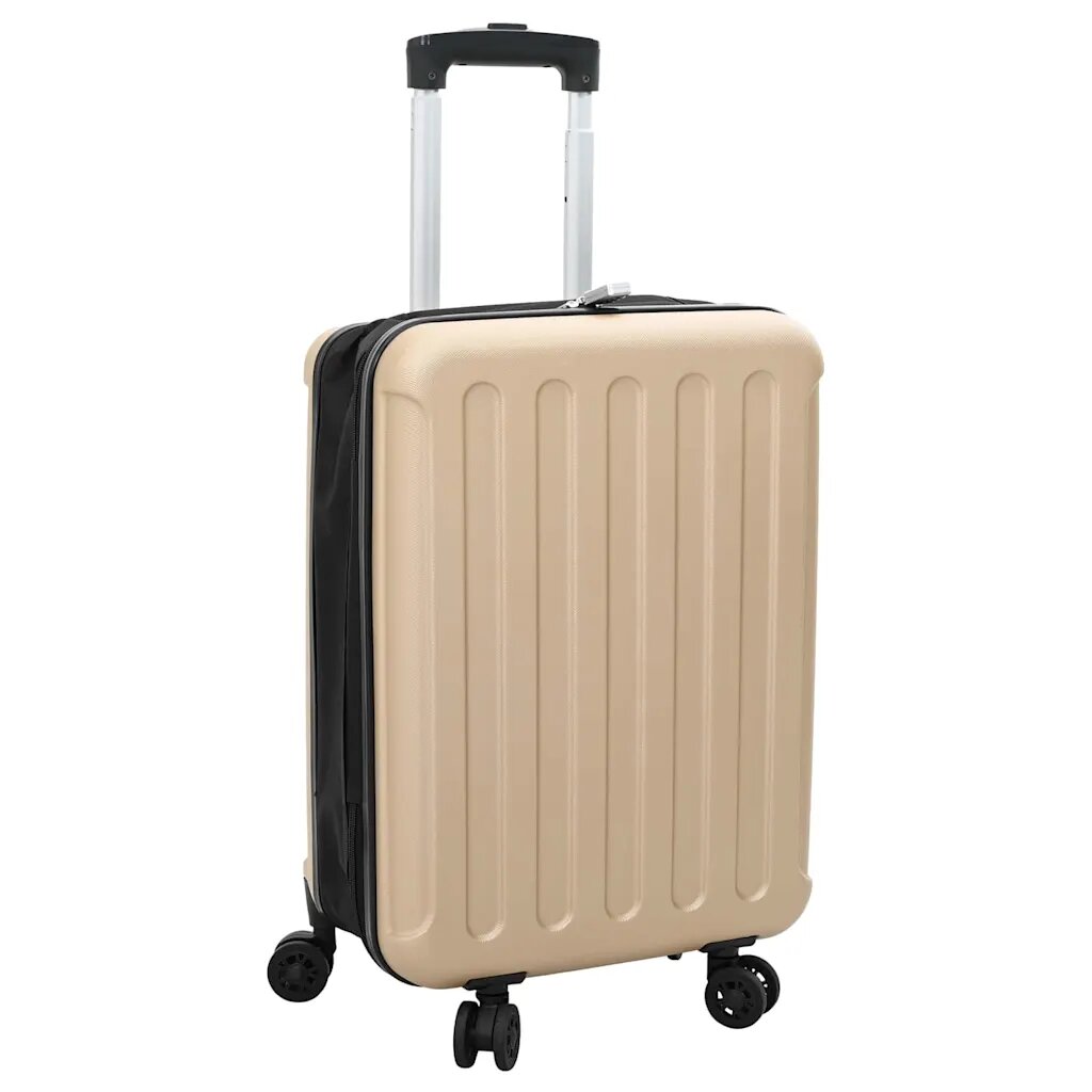 vidaXL Куфар с заключване Шампанско 34 x 23 x 55.5 см ABS пластмаса