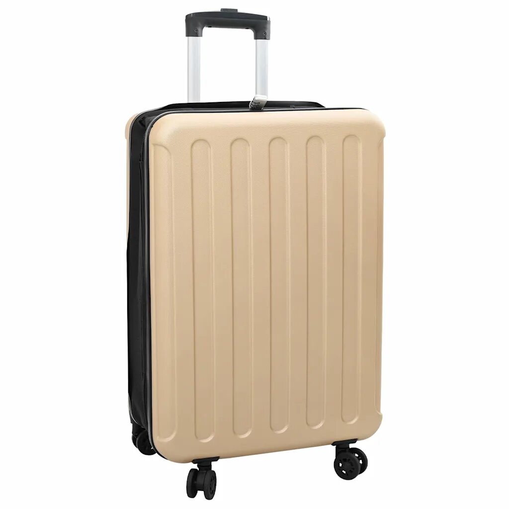vidaXL Куфар с заключване Шампанско 43 x 27 x 66 см ABS пластмаса
