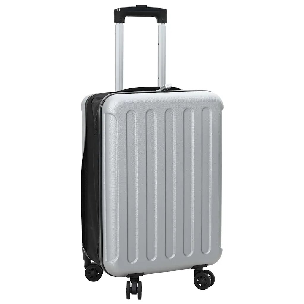 vidaXL Куфар с заключване Сребрист 34 x 23 x 55.5 см ABS пластмаса