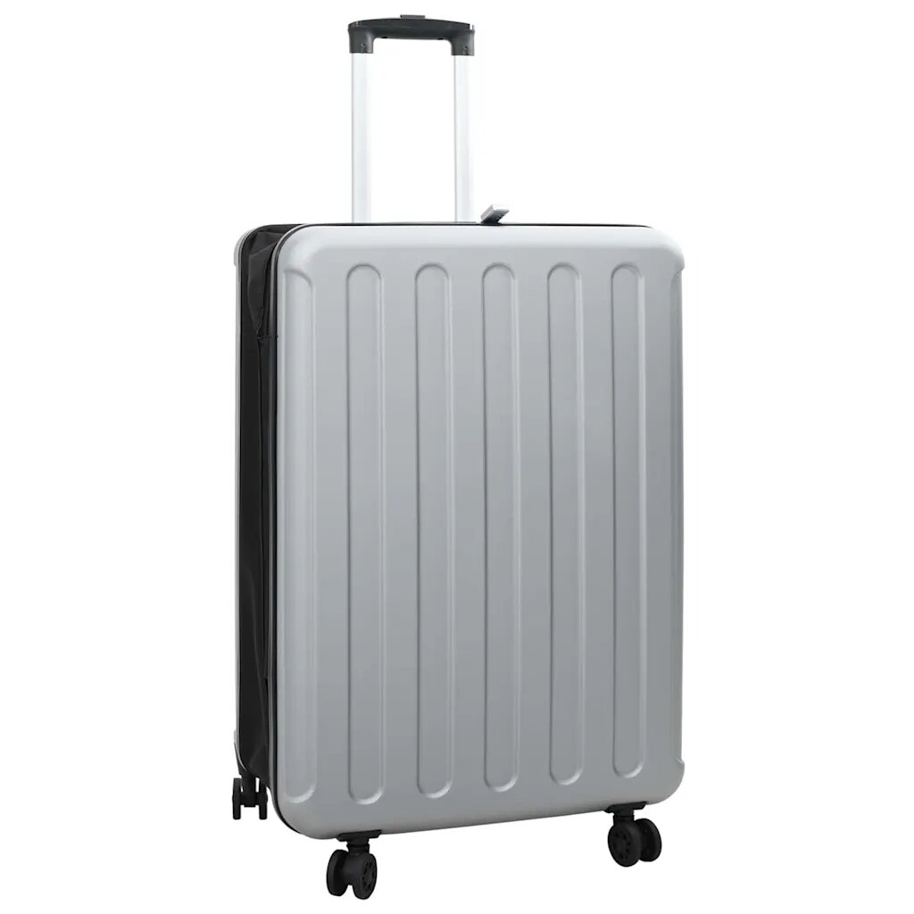 vidaXL Куфар с заключване Сребрист 50 x 30 x 76 см ABS пластмаса