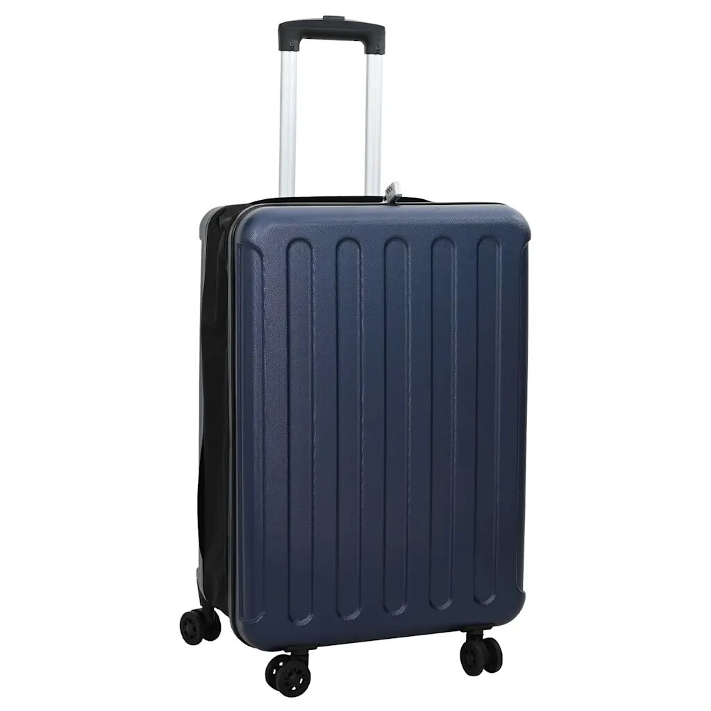 vidaXL Куфар с заключване Тъмносиньо 43 x 27 x 66 см ABS пластмаса