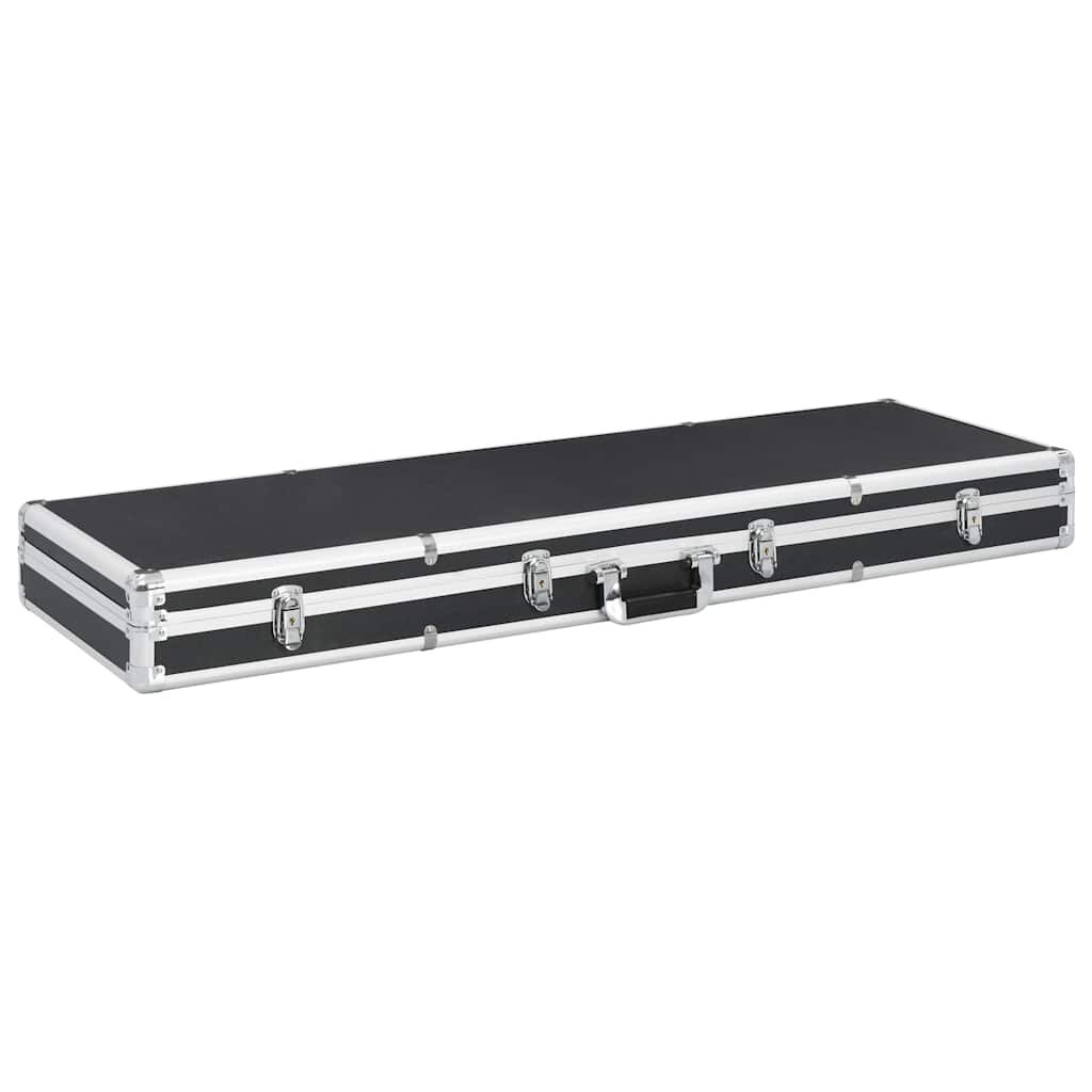 vidaXL Куфар за пушки черен 118x38x12 см алуминий