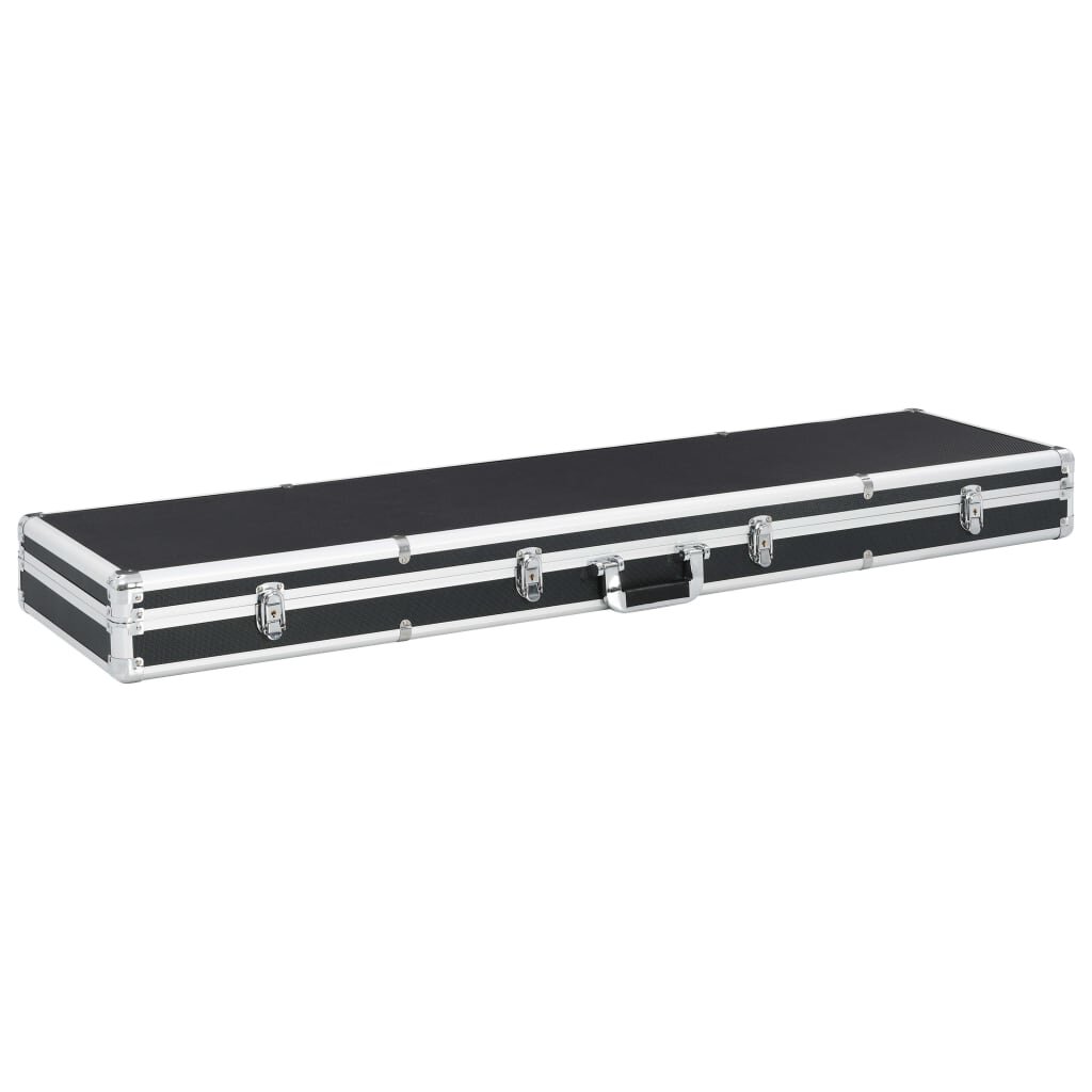 vidaXL Куфар за пушки черен 134x35x12 см алуминий