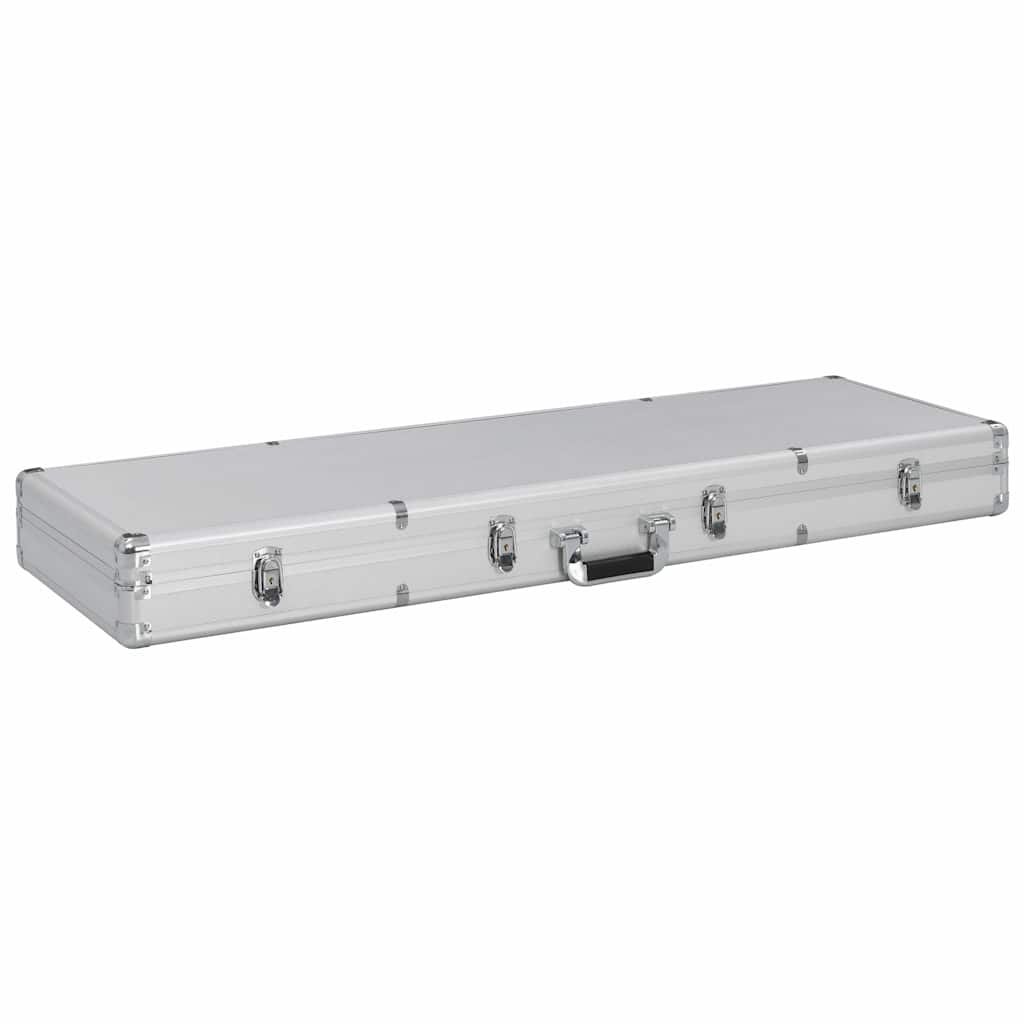 vidaXL Куфар за пушки сребрист 118x38x12 см алуминий