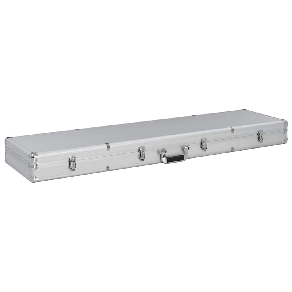 vidaXL Куфар за пушки сребрист 134x35x12 см алуминий