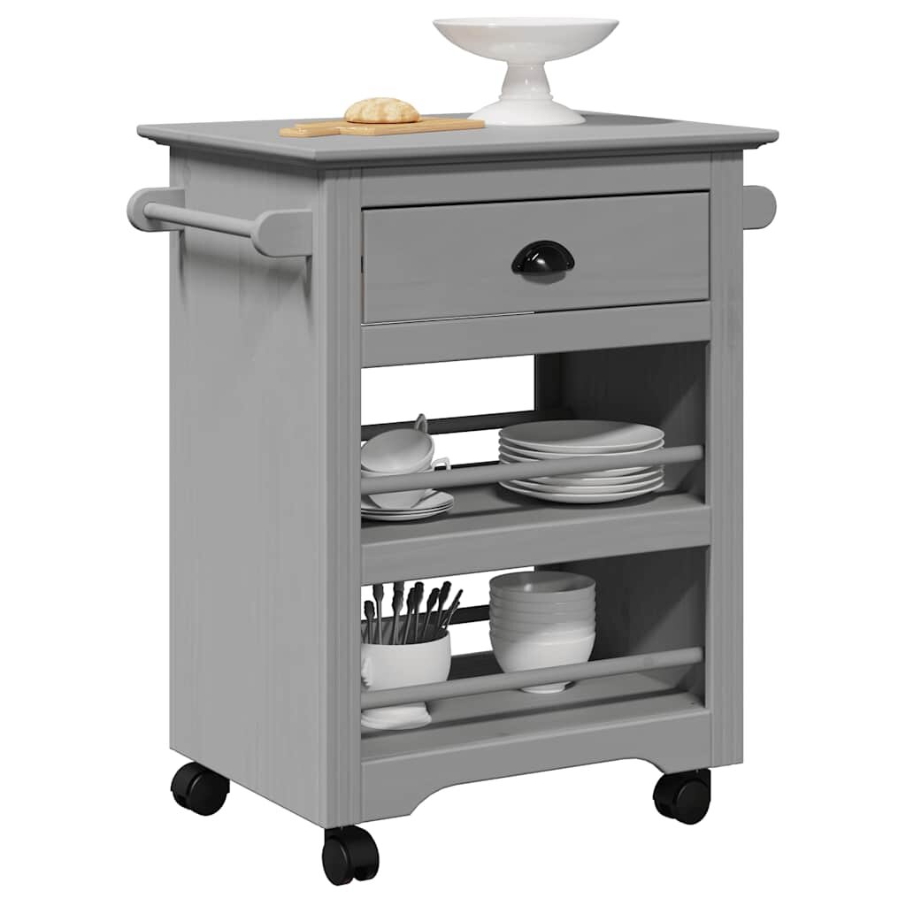 vidaXL Кухненска количка BODO сива 675x45x80 см