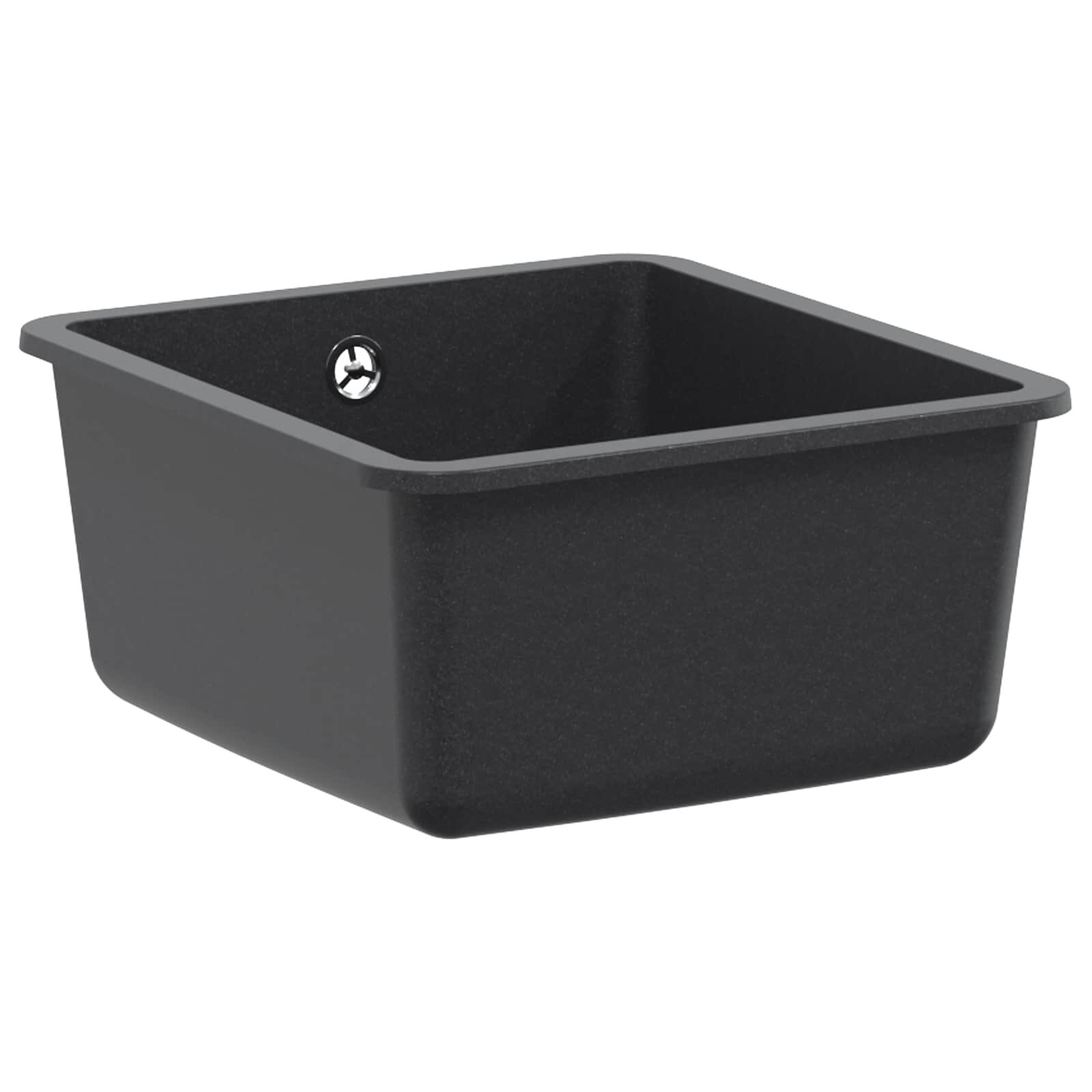 vidaXL Кухненска мивка с едно корито Гранит 42 x 46 x 31 см Графит