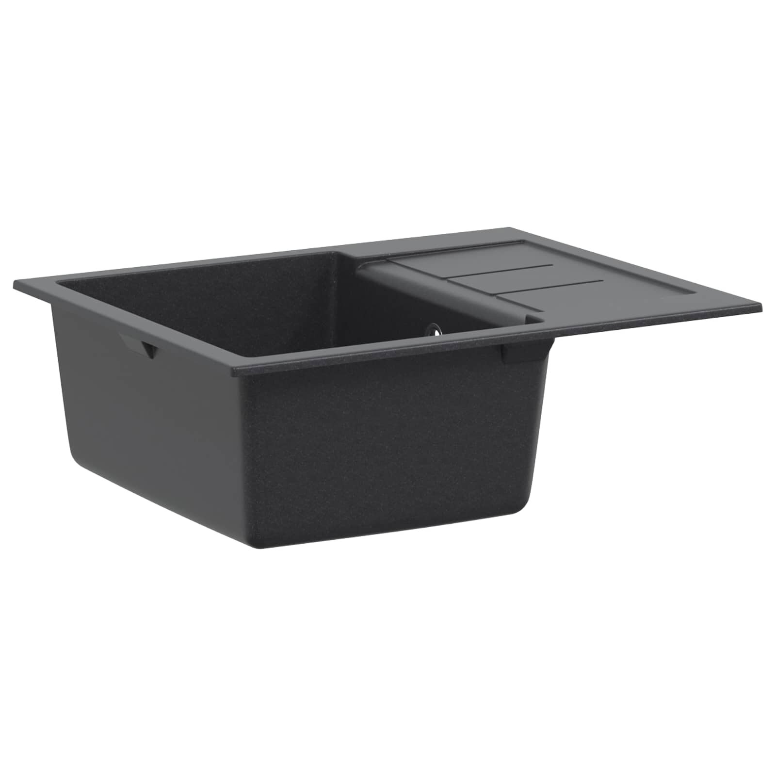 vidaXL Кухненска мивка с едно корито Гранит 62 x 50 x 20 см Графит