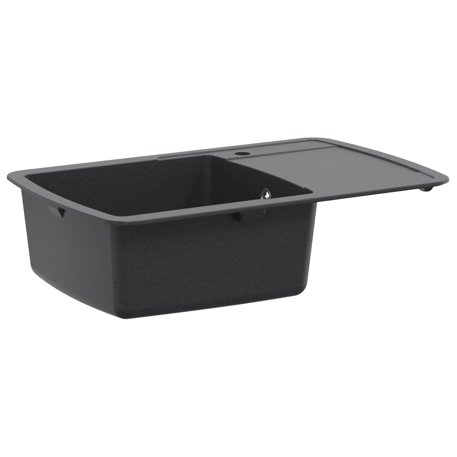 vidaXL Кухненска мивка с едно корито Гранит 78 x 50 x 31 см Графит