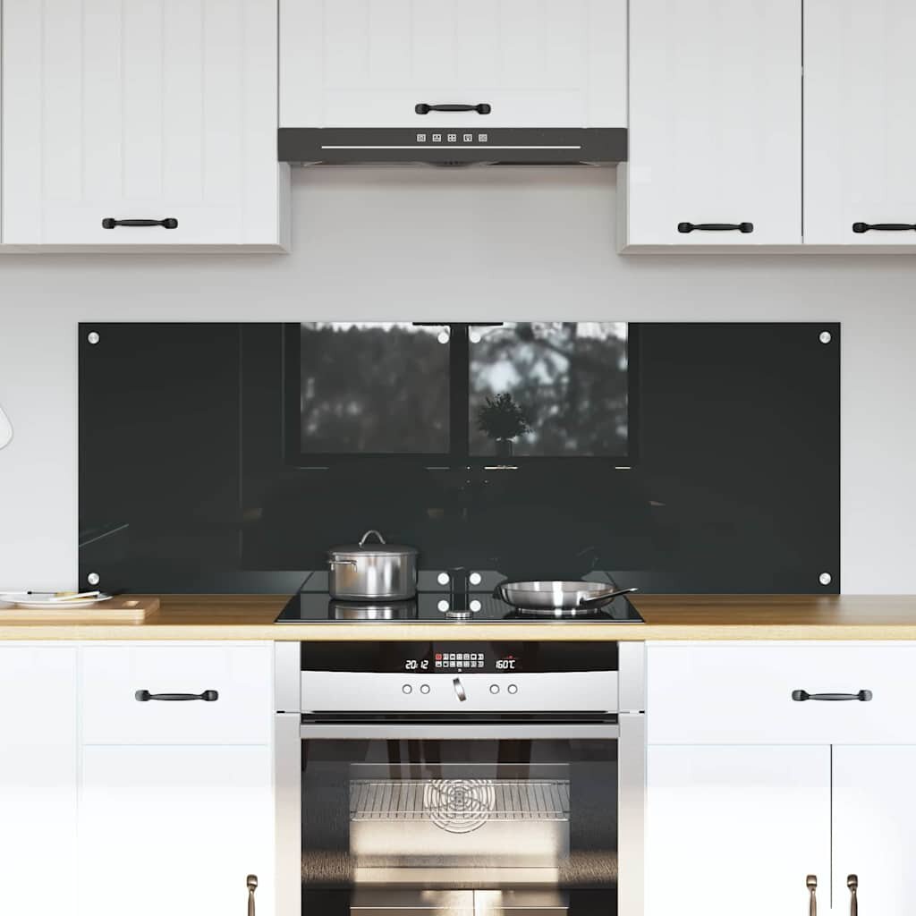 vidaXL Кухненски гръб 2 бр. Тъмен сив 70 x 50 cm закалено стъкло