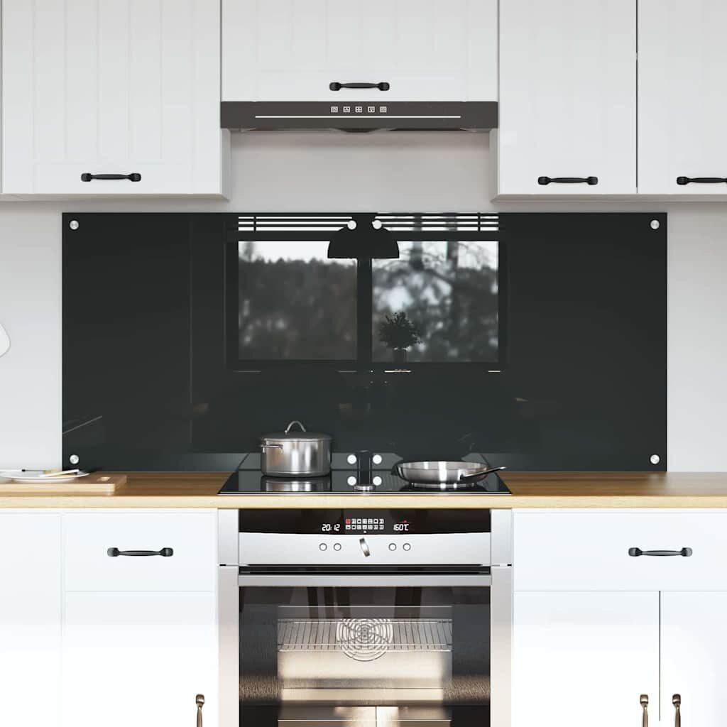 vidaXL Кухненски гръб 2 бр. Тъмен сив 70 x 60 cm закалено стъкло