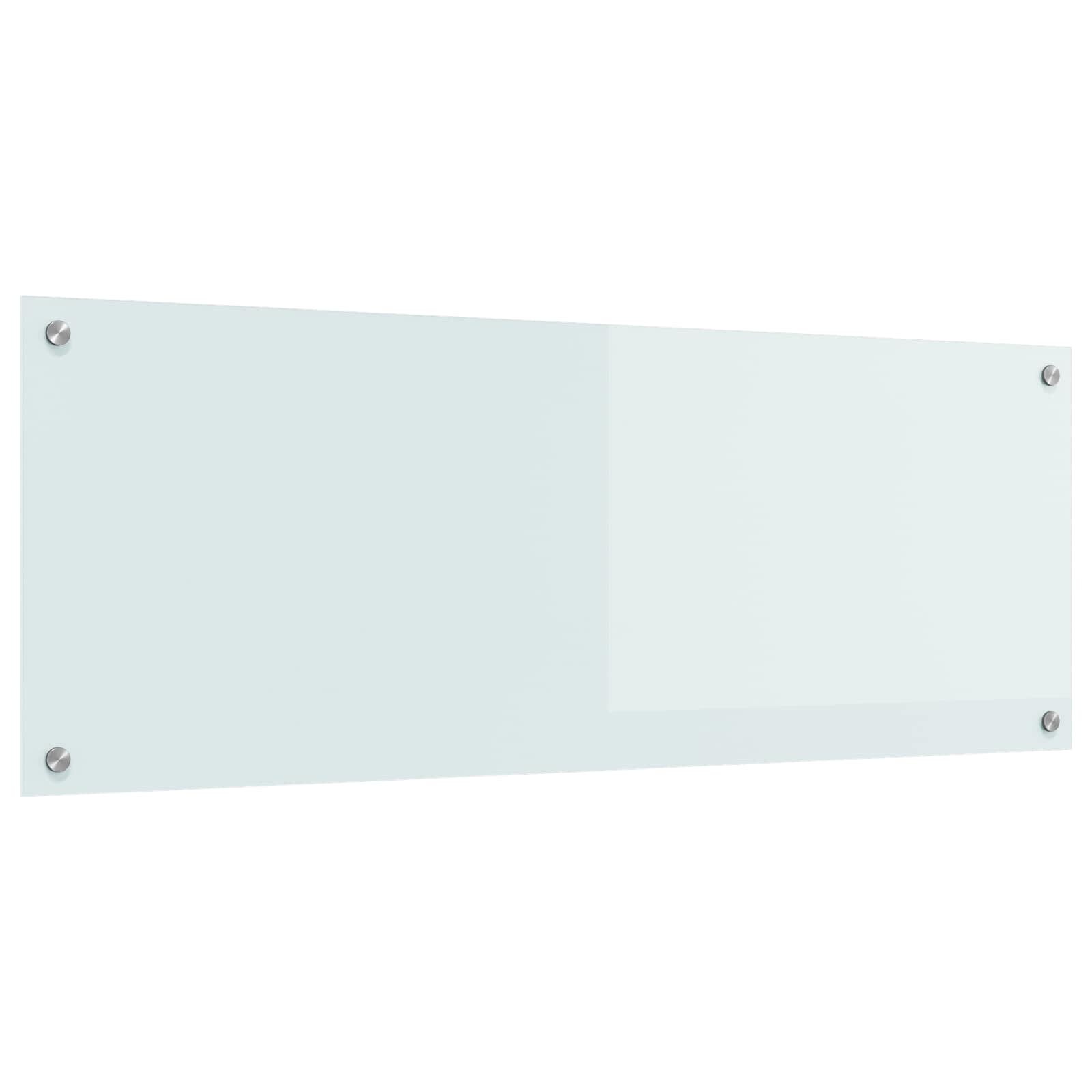 vidaXL Кухненски гръб Бяло 110 x 40 cm закалено стъкло