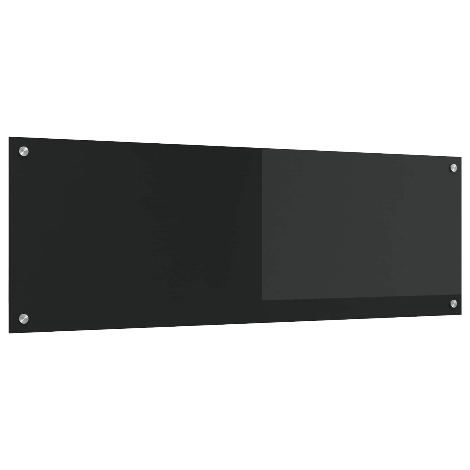 vidaXL Кухненски гръб Черно 120 x 40 cm закалено стъкло