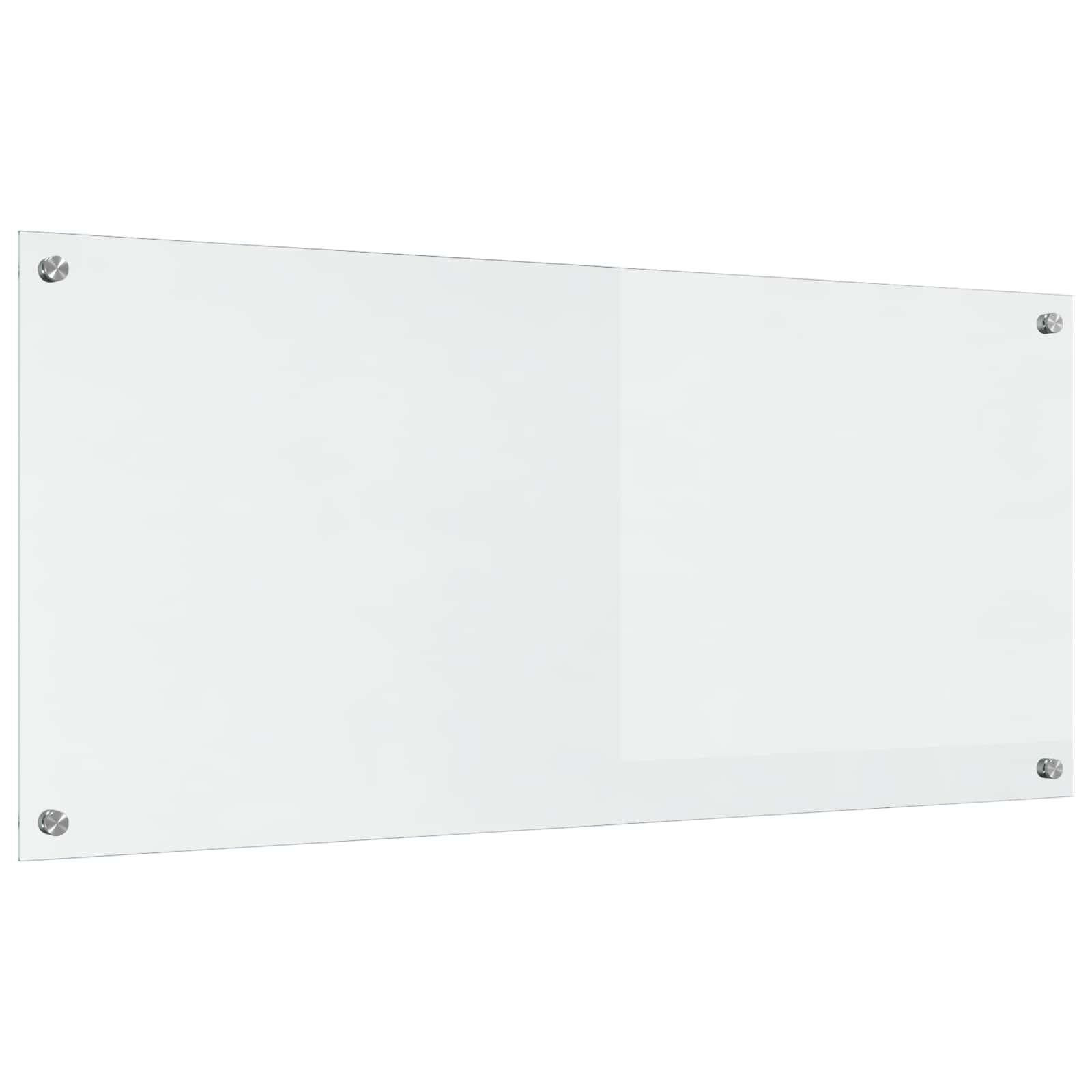 vidaXL Кухненски гръб Прозрачен 110 x 50 cm закалено стъкло