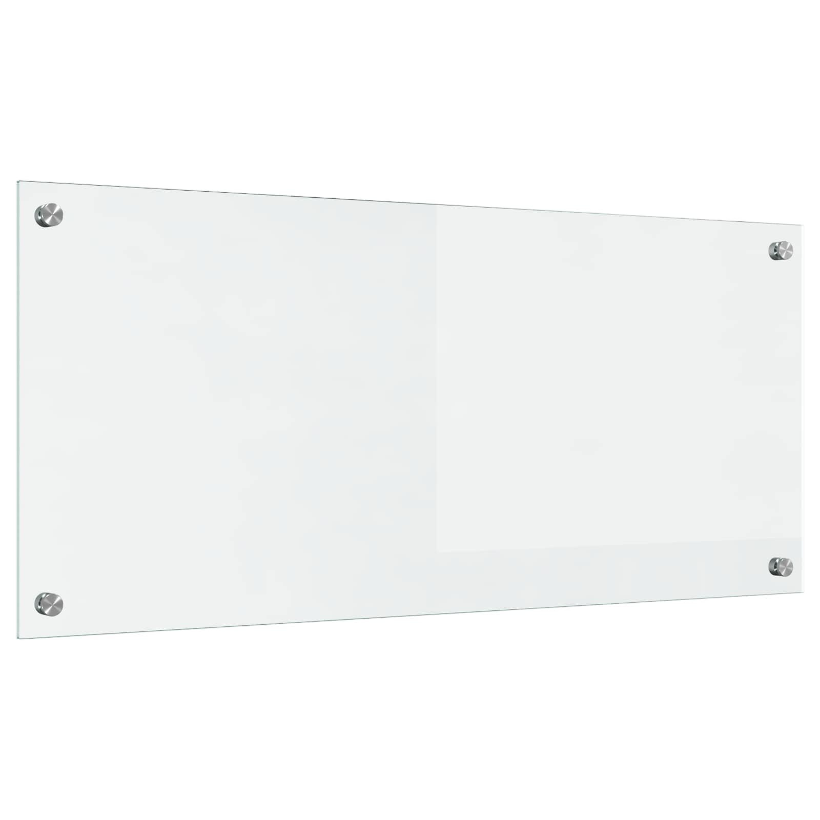 vidaXL Кухненски гръб Прозрачен 90 x 40 cm закалено стъкло