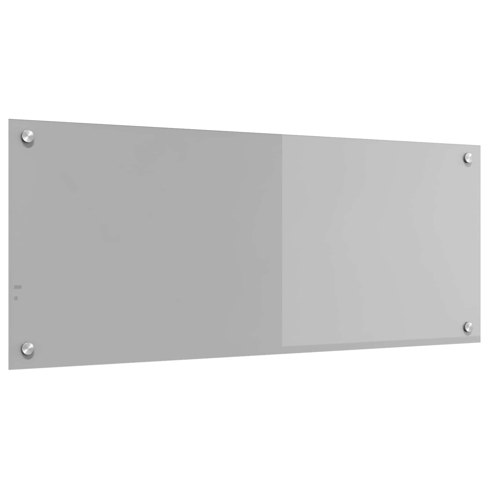 vidaXL Кухненски гръб Светлосиво 100 x 40 cm закалено стъкло