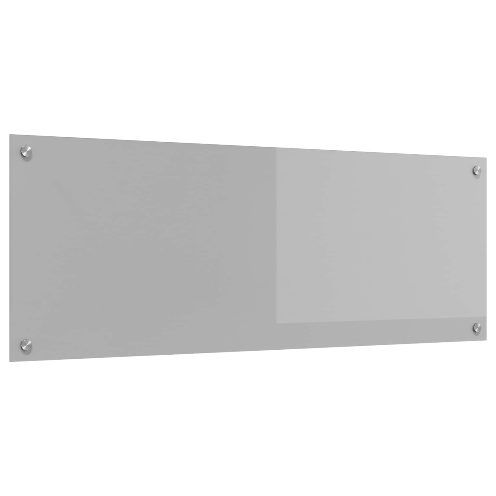 vidaXL Кухненски гръб Светлосиво 110 x 40 cm закалено стъкло