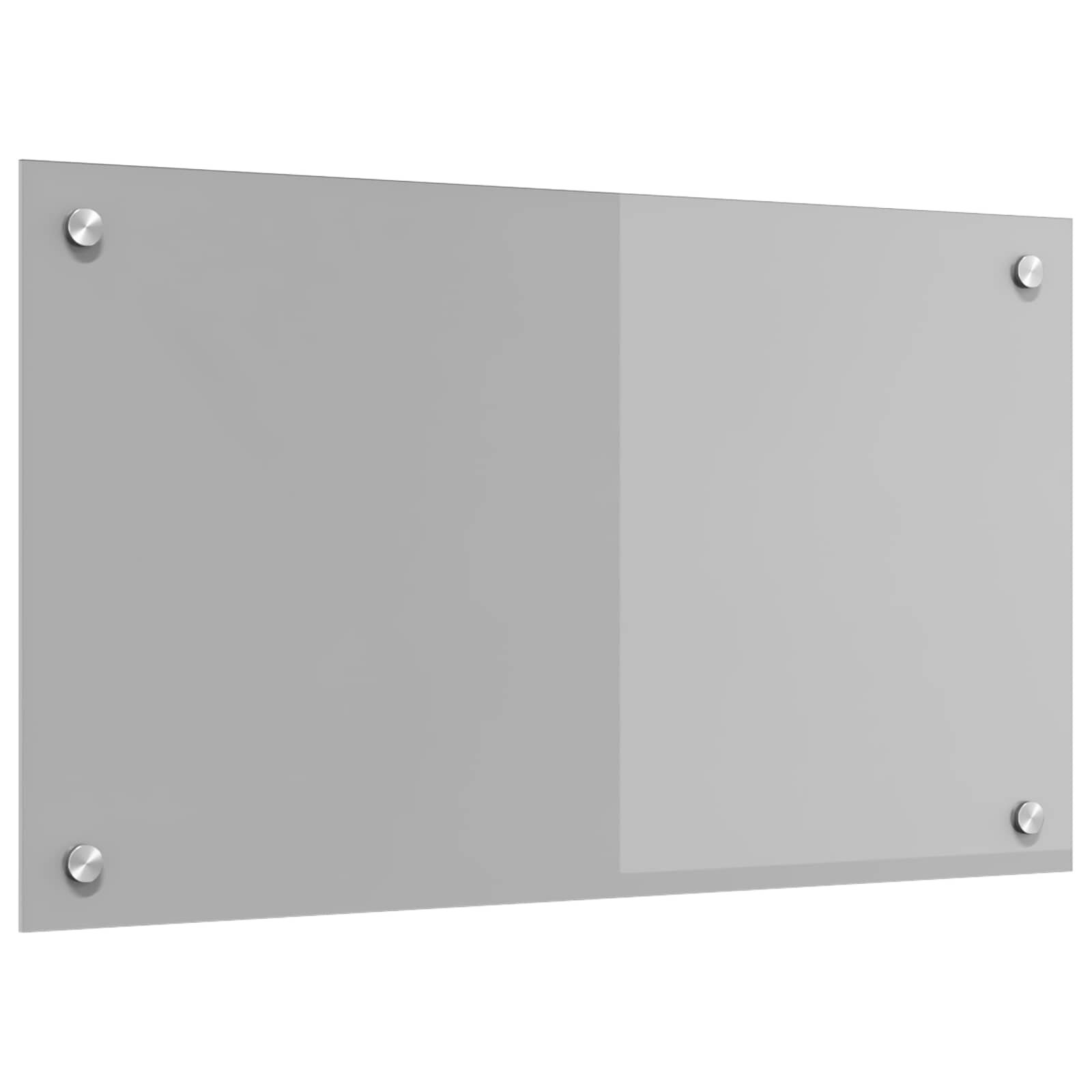 vidaXL Кухненски гръб Светлосиво 70 x 40 cm закалено стъкло