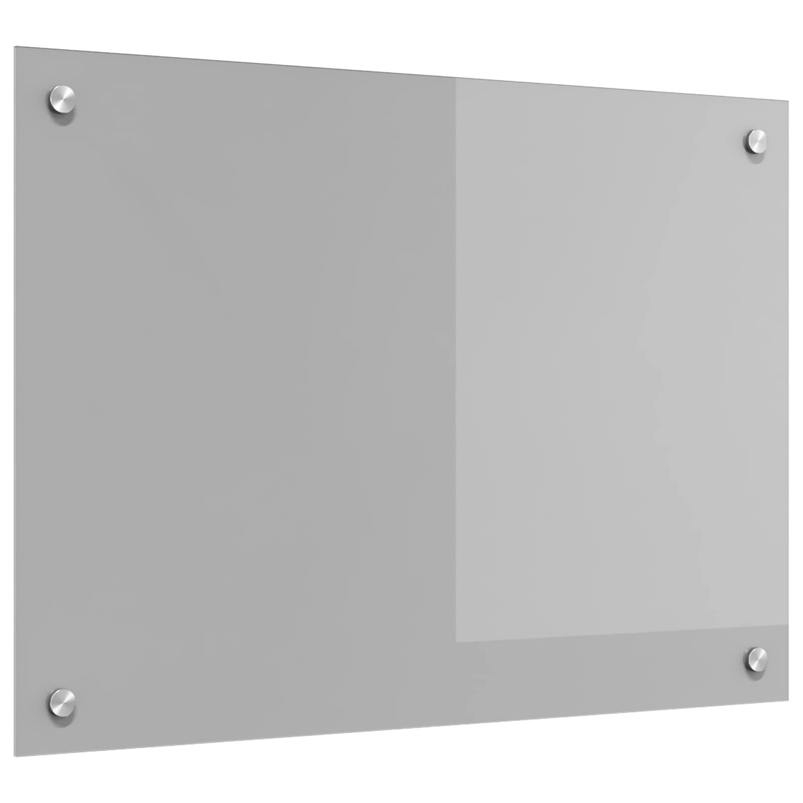vidaXL Кухненски гръб Светлосиво 70 x 50 cm закалено стъкло
