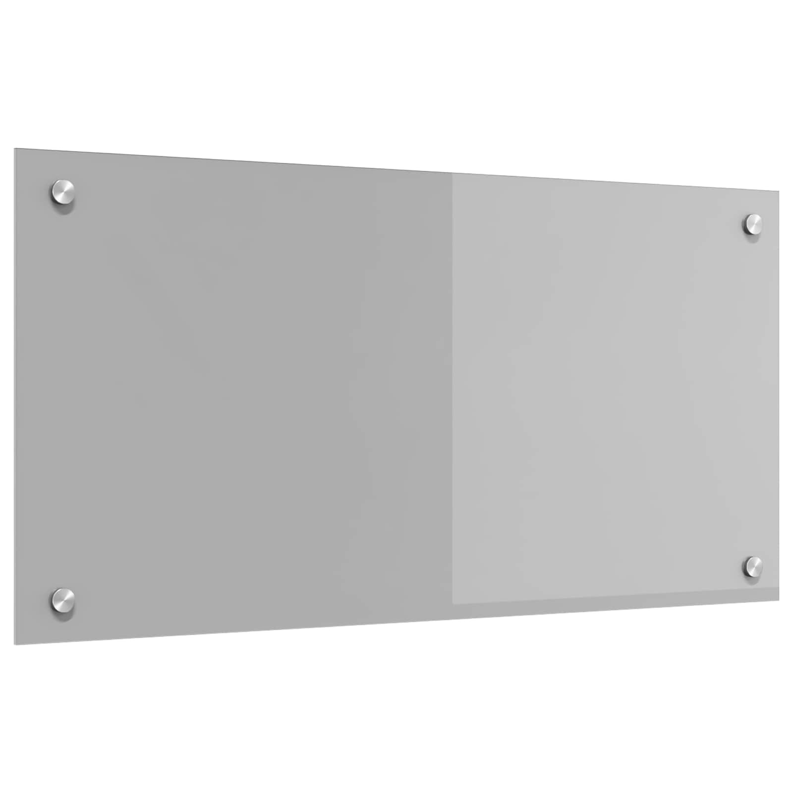 vidaXL Кухненски гръб Светлосиво 80 x 40 cm закалено стъкло