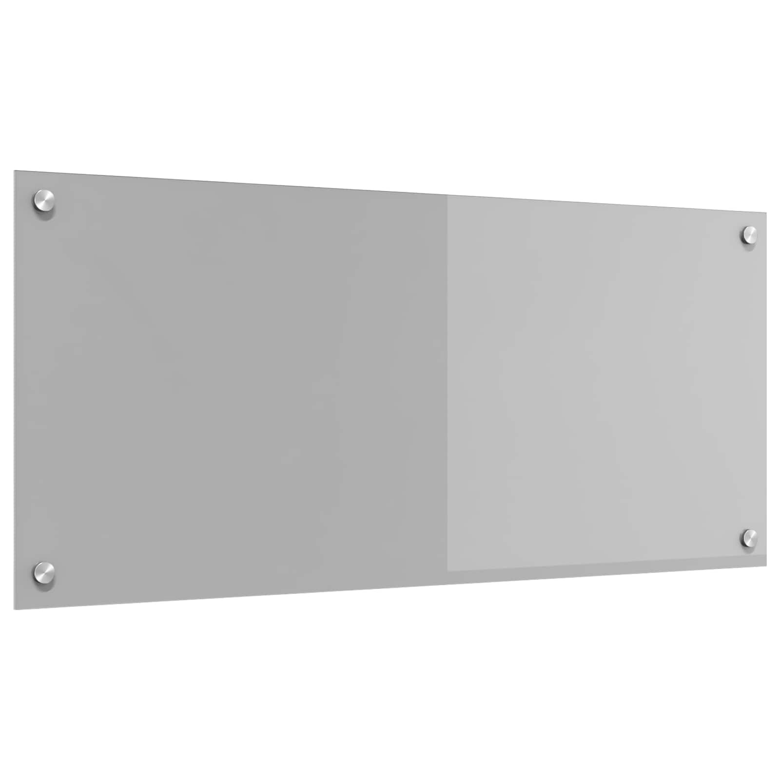 vidaXL Кухненски гръб Светлосиво 90 x 40 cm закалено стъкло