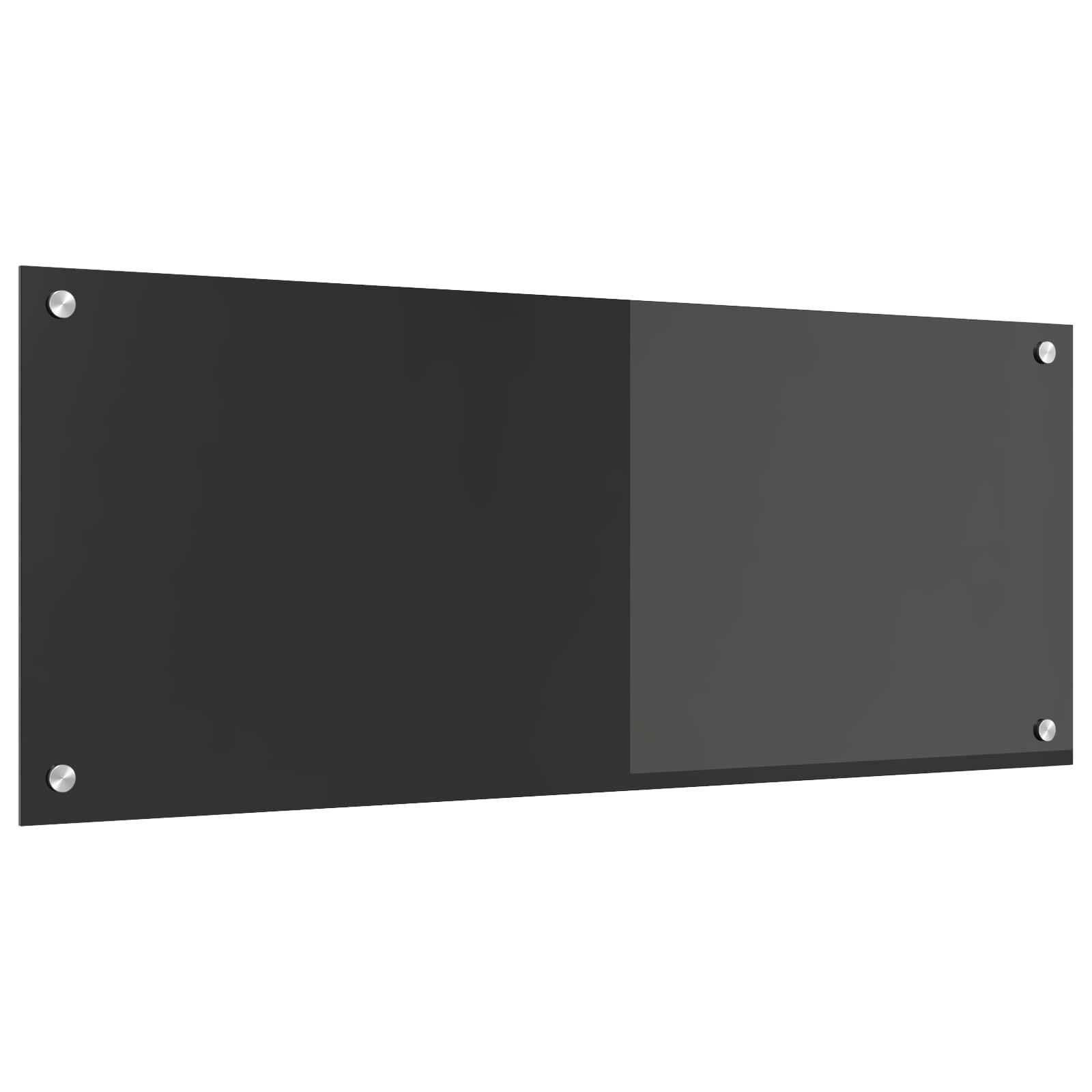 vidaXL Кухненски гръб Тъмен сив 100 x 40 cm закалено стъкло