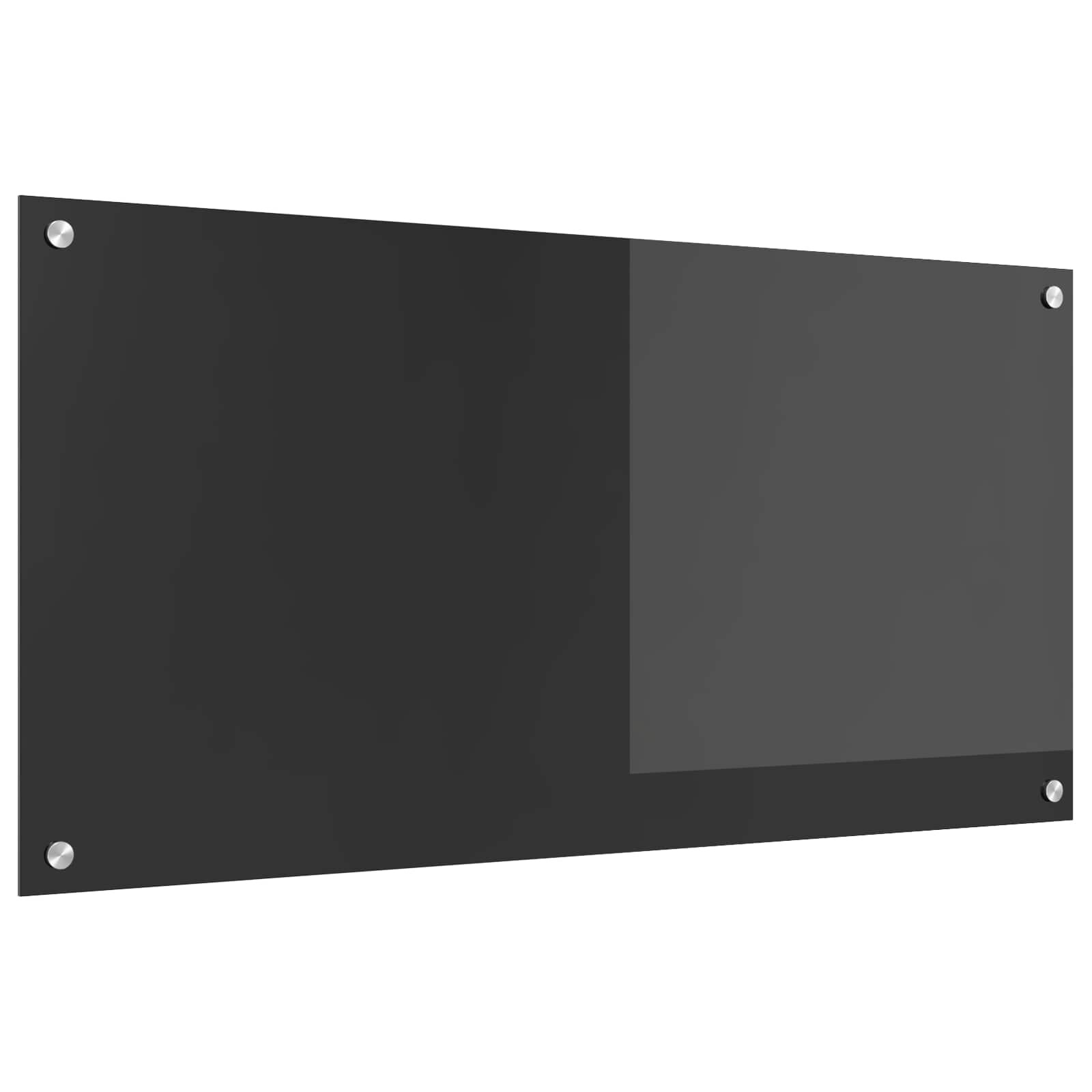 vidaXL Кухненски гръб Тъмен сив 100 x 50 cm закалено стъкло