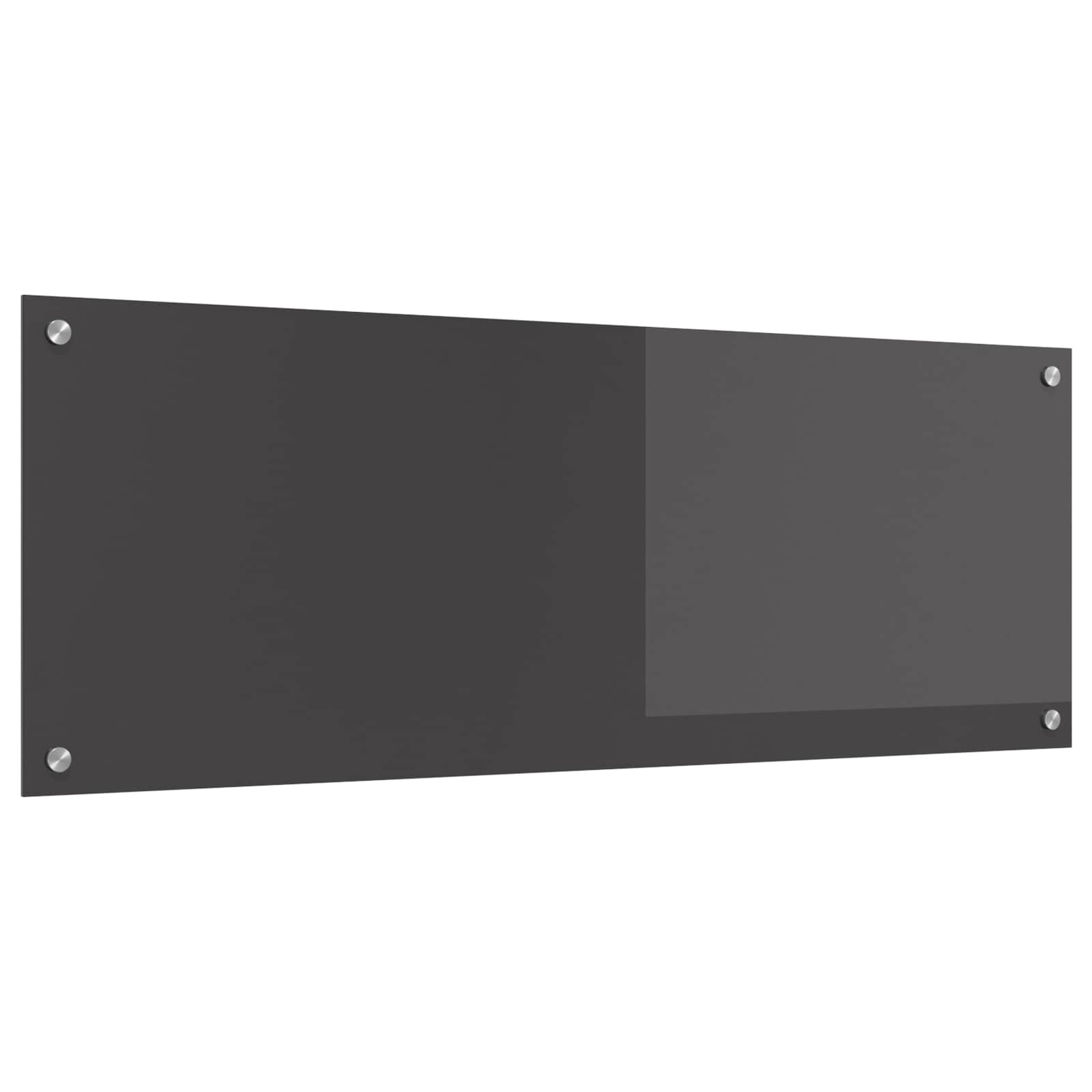 vidaXL Кухненски гръб Тъмен сив 110 x 40 cm закалено стъкло