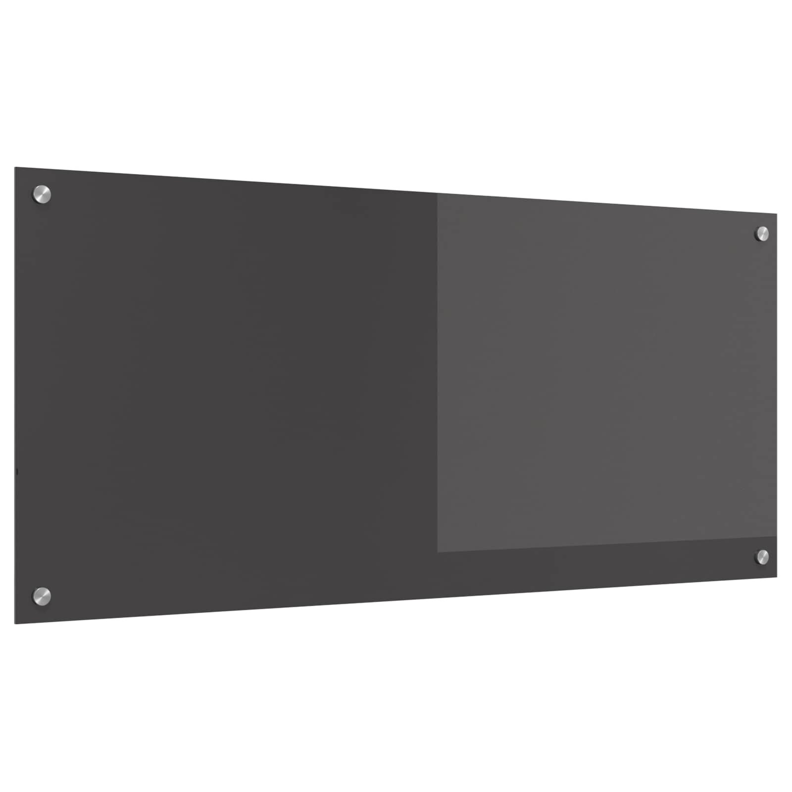 vidaXL Кухненски гръб Тъмен сив 110 x 50 cm закалено стъкло