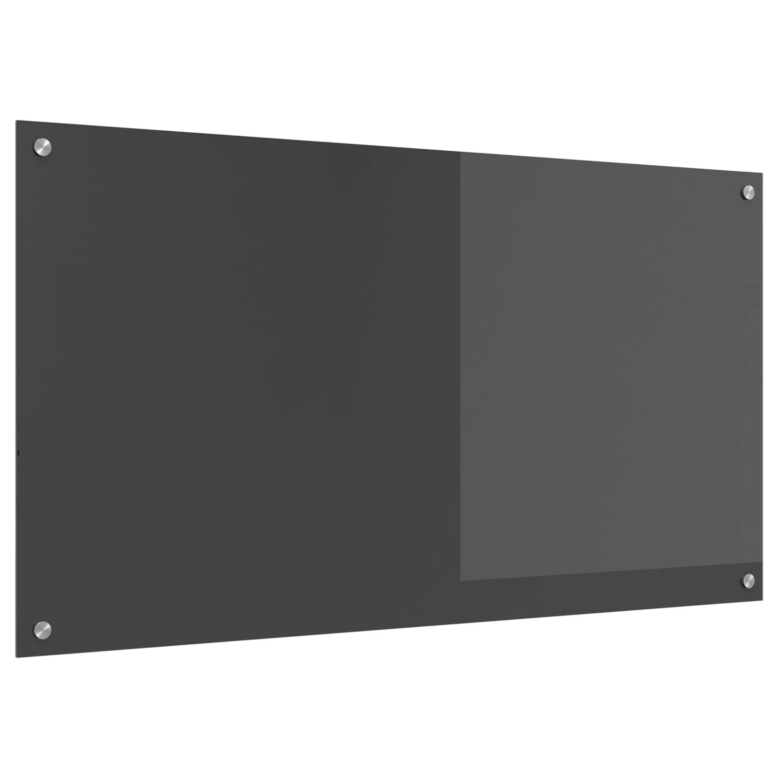 vidaXL Кухненски гръб Тъмен сив 110 x 60 cm закалено стъкло