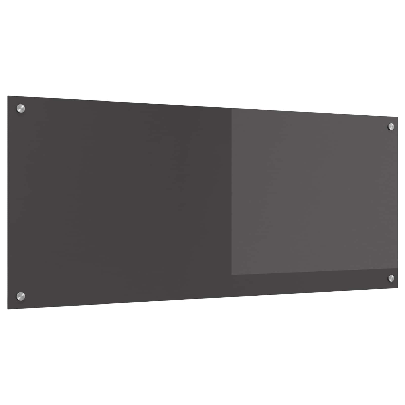 vidaXL Кухненски гръб Тъмен сив 120 x 50 cm закалено стъкло