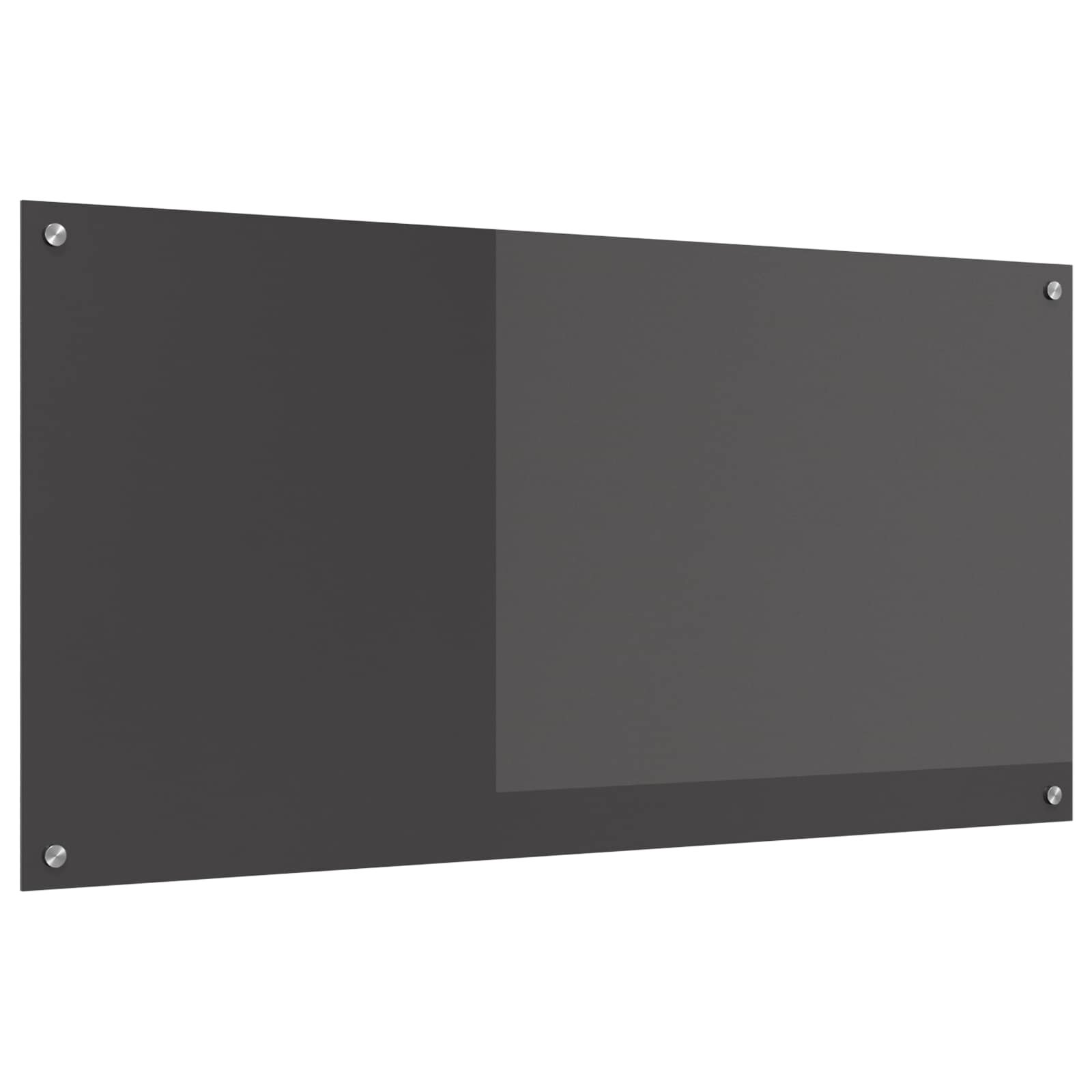 vidaXL Кухненски гръб Тъмен сив 120 x 60 cm закалено стъкло